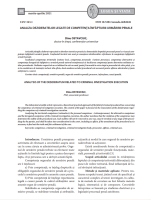 Analiza dezideratelor legate de competența înfăptuirii urmării penale